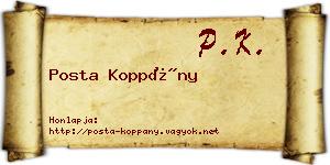 Posta Koppány névjegykártya